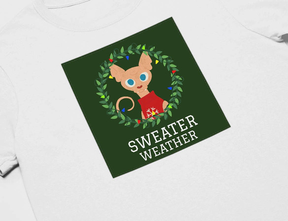 Koszulka z naszywką Sweater weather