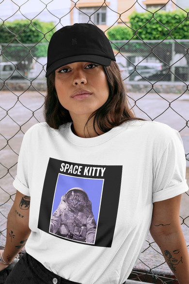Koszulka z naszywką Space kitty