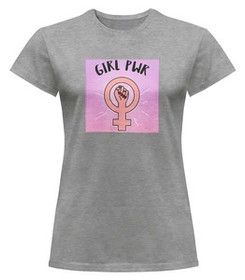 Bluzka damska z naszywką Girl PWR