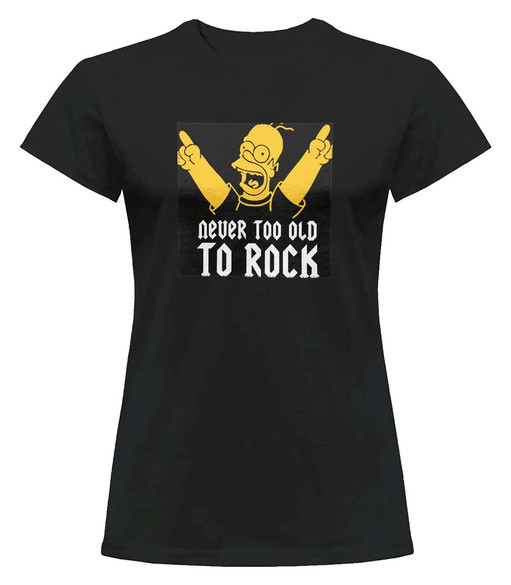 Bluzka damska z naszywką Never too old to rock