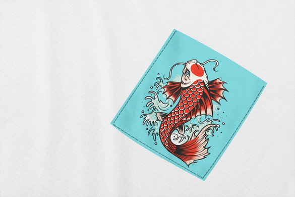 Koszulka z kieszonką JAPOŃSKI KARP KOI