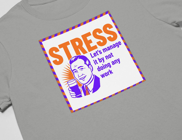 Koszulka z naszywką STRESS