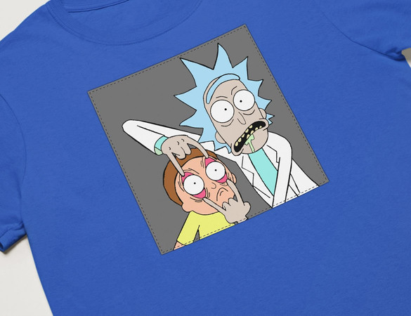 Koszulka z naszywką Rick and Morty 01