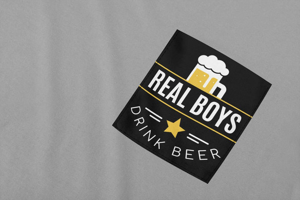 Koszulka z kieszonką REAL BOYS DRINK BEER