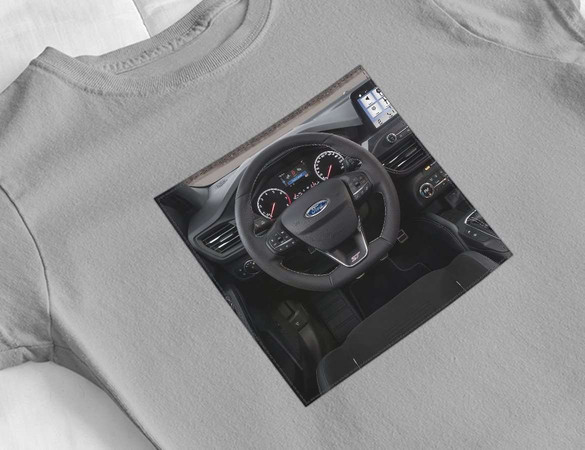 Bluzka damska z naszywką Ford kierownica