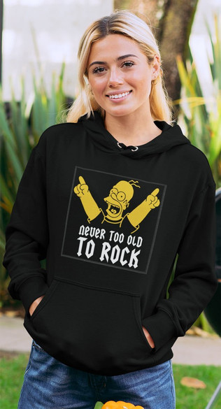 Bluza z naszywką NEVER TOO OLD TO ROCK
