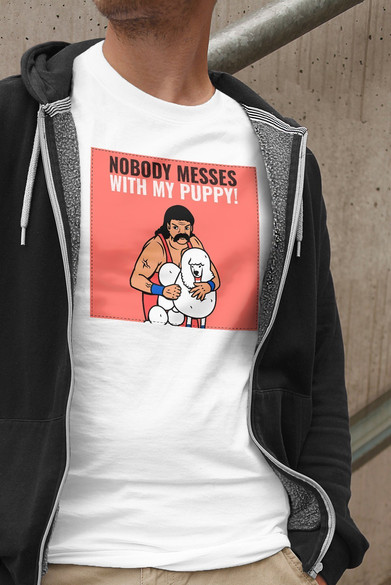 Koszulka z naszywką Nobody messes …