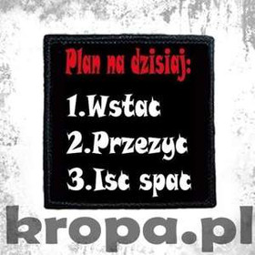 Naszywka PLAN NA DZISIAJ... 02