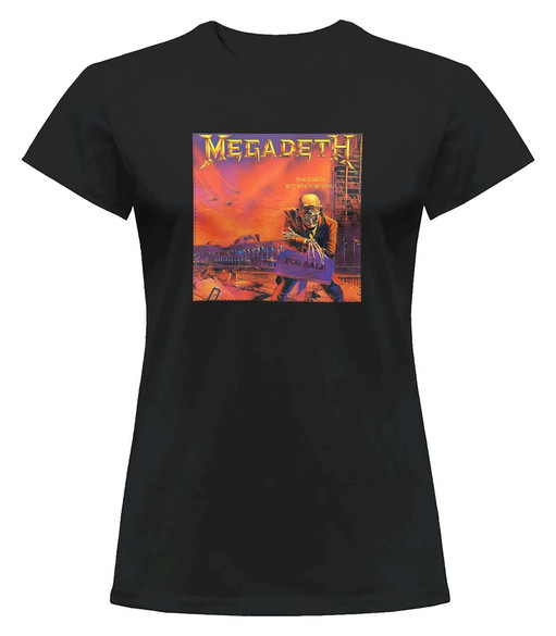 Bluzka damska z naszywką Megadeth Peace sells