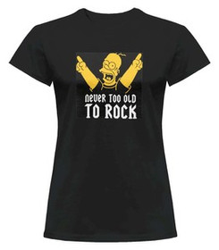 Bluzka damska z naszywką Never too old to rock