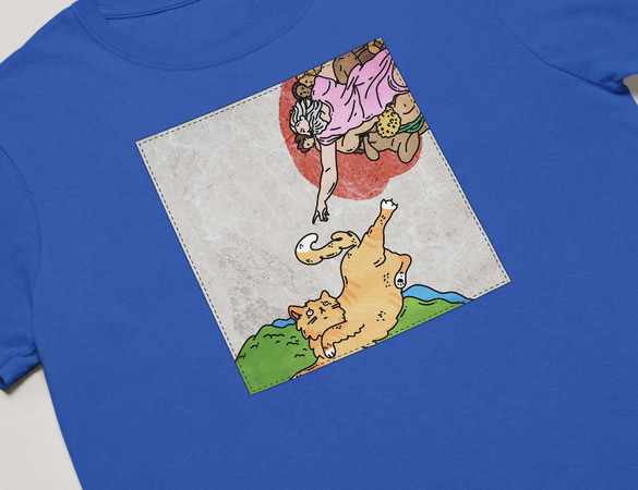 Koszulka z naszywką CAT PARODY: Stworzenie Adama