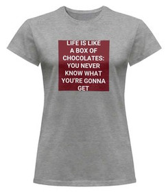 Bluzka damska z naszywką Forrest G. life is like