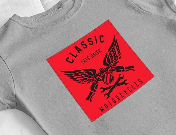 Bluzka damska z naszywką Cafe racer