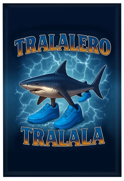 Magnes Italian Brainrot Tralalero Tralala z piorunami