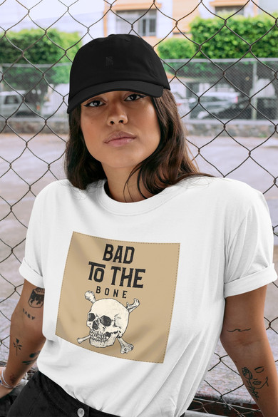 Koszulka z naszywką Skull : Bad to the...