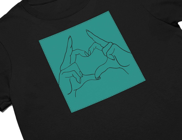 Koszulka z naszywką Serce