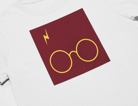Koszulka z naszywką  Harry Potter glasses
