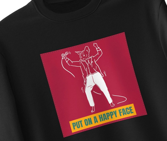 Bluza z naszywką Put on a happy face