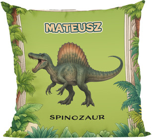 Poduszka Dinozaury Spinozaur z nadrukiem imienia