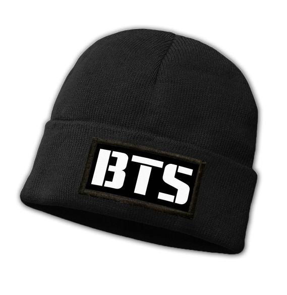 Czapka zimowa z naszywką BTS K-POP LOGO 02