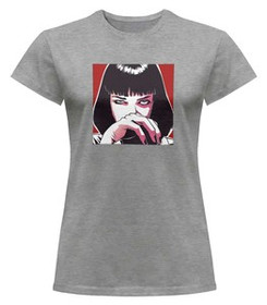 Bluzka damska z naszywką Uma Thurman Ilustracja