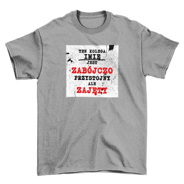 Koszulka z naszywką na Walentynki TWÓJ NAPIS