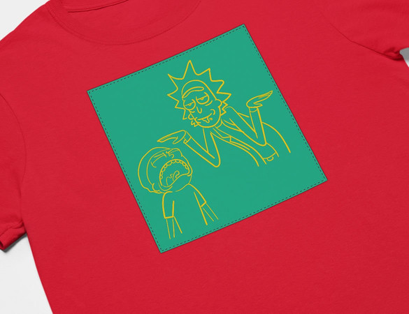 Koszulka z naszywką Rick and Morty 06