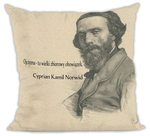 Poduszka Cyprian Kamil Norwid Ojczyzna - to ....