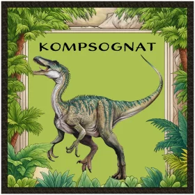Naszywka Dinozaury Kompsognat – personalizowany prezent