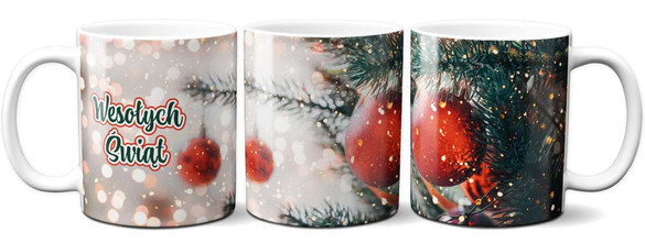 Kubek WESOŁYCH ŚWIĄT 02 na Prezent +imię