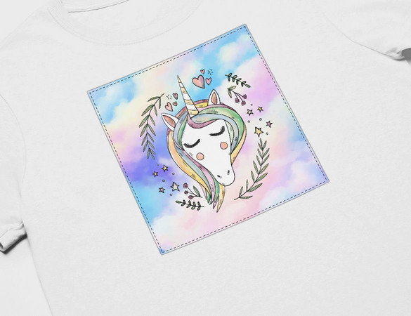 Koszulka z naszywką Unicorne 01