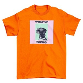 Koszulka z naszywką What up dawg