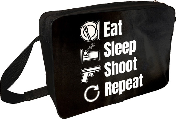 Torba na ramię dla strzelca Eat Sleep Shoot Repeat