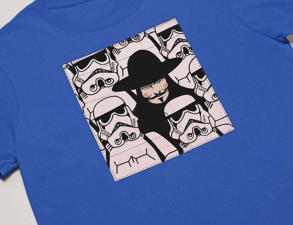 Koszulka z naszywką Anonymous