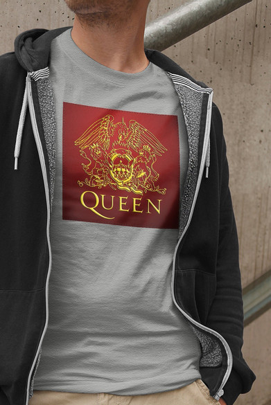 Koszulka z naszywką Queen logo red