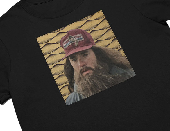 Koszulka z naszywką Forrest Gump beard