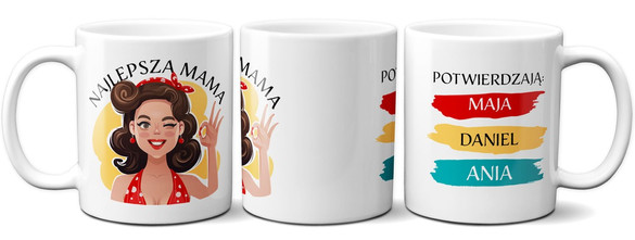 Kubek dla Mamy NAJLEPSZA MAMA + IMIĘ 05