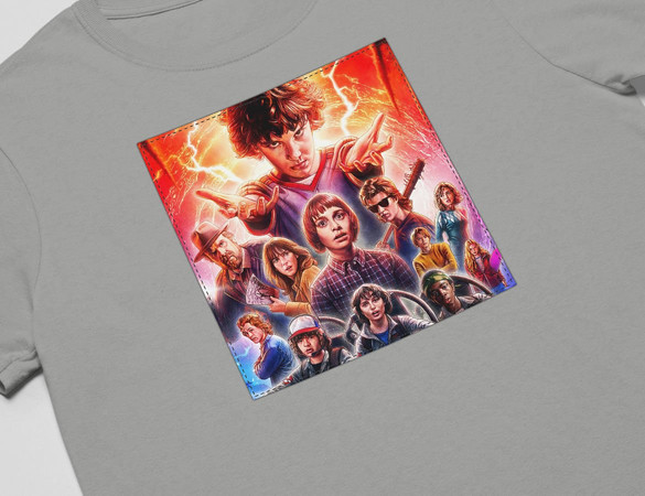 Koszulka z naszywką Stranger Things squad 2