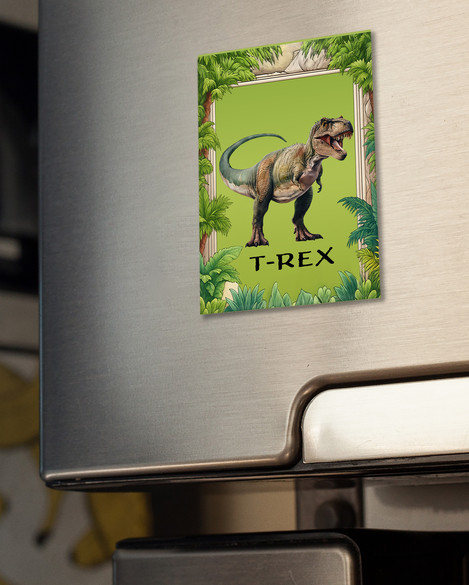 Magnes Dinozaury T-Rex + imię dziecka