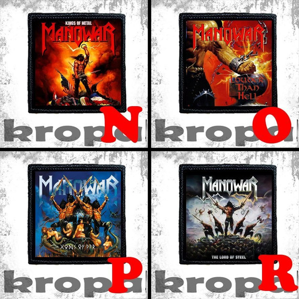 Naszywka MANOWAR 10 x 10 cm Dużo Wzorów!