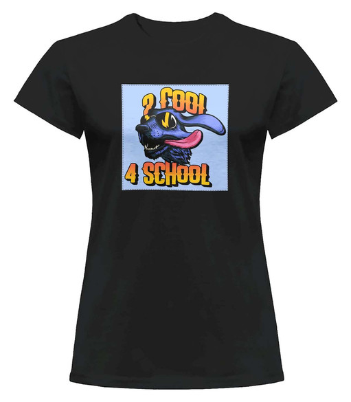 Bluzka damska z naszywką 2 cool 4 school