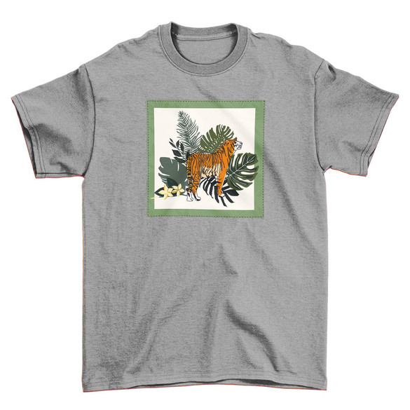 Koszulka z naszywką Tiger/Nature