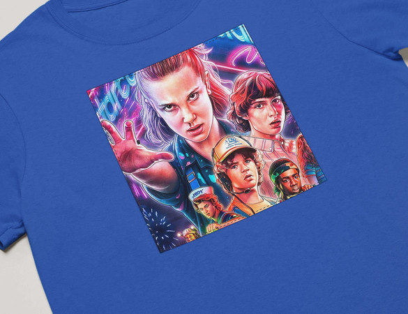 Koszulka z naszywką Stranger Things squad 1