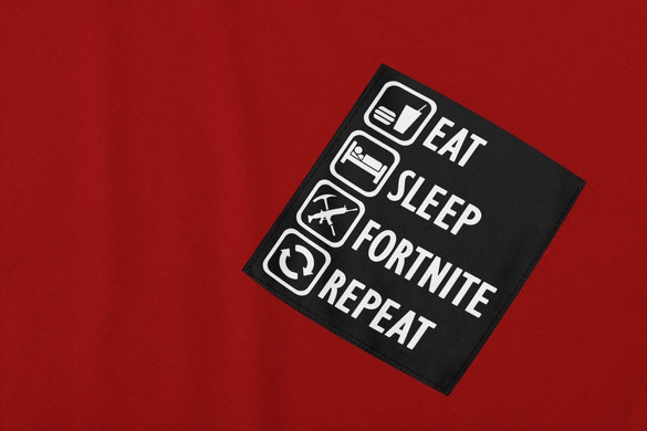 Koszulka z kieszonką Eat Sleep Fortnite ..
