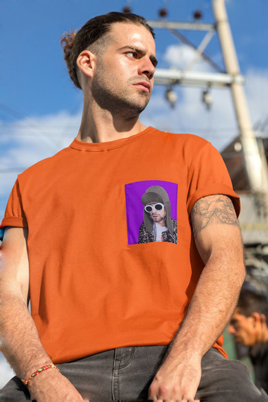 Koszulka z kieszonką KURT COBAIN