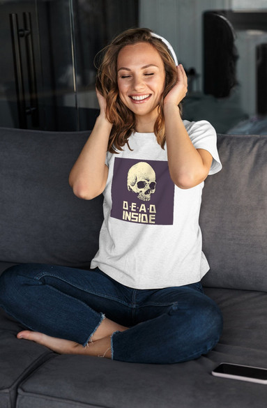 Bluzka damska z naszywką Skull : Dead inside