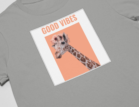 Koszulka z naszywką Good vibes