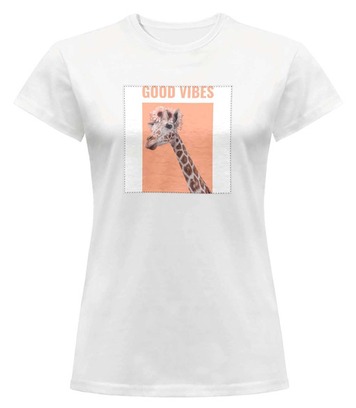 Bluzka damska z naszywką Good vibes