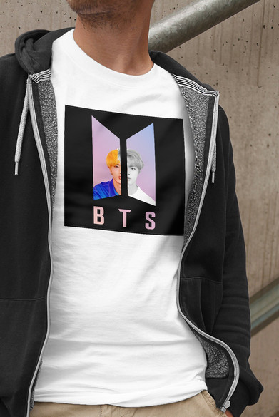 Koszulka z naszywką BTS JIN