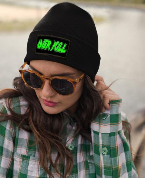 Czapka zimowa z naszywką  OVERKILL